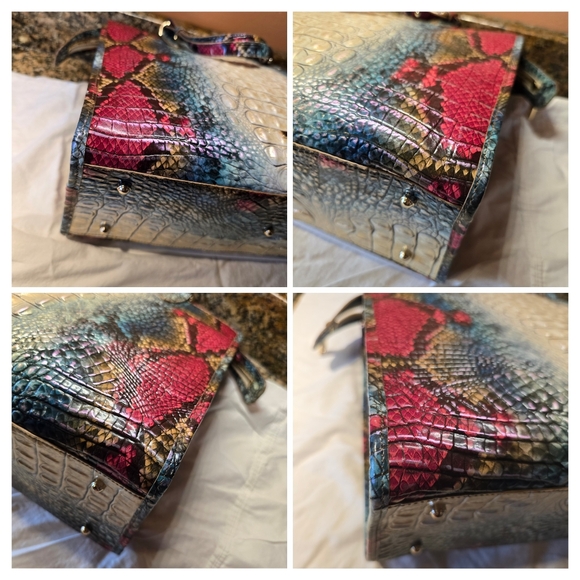 Brahmin Tia Komodo Ombre Melbourne Leather Tote, EUC - Picture 9 of 9